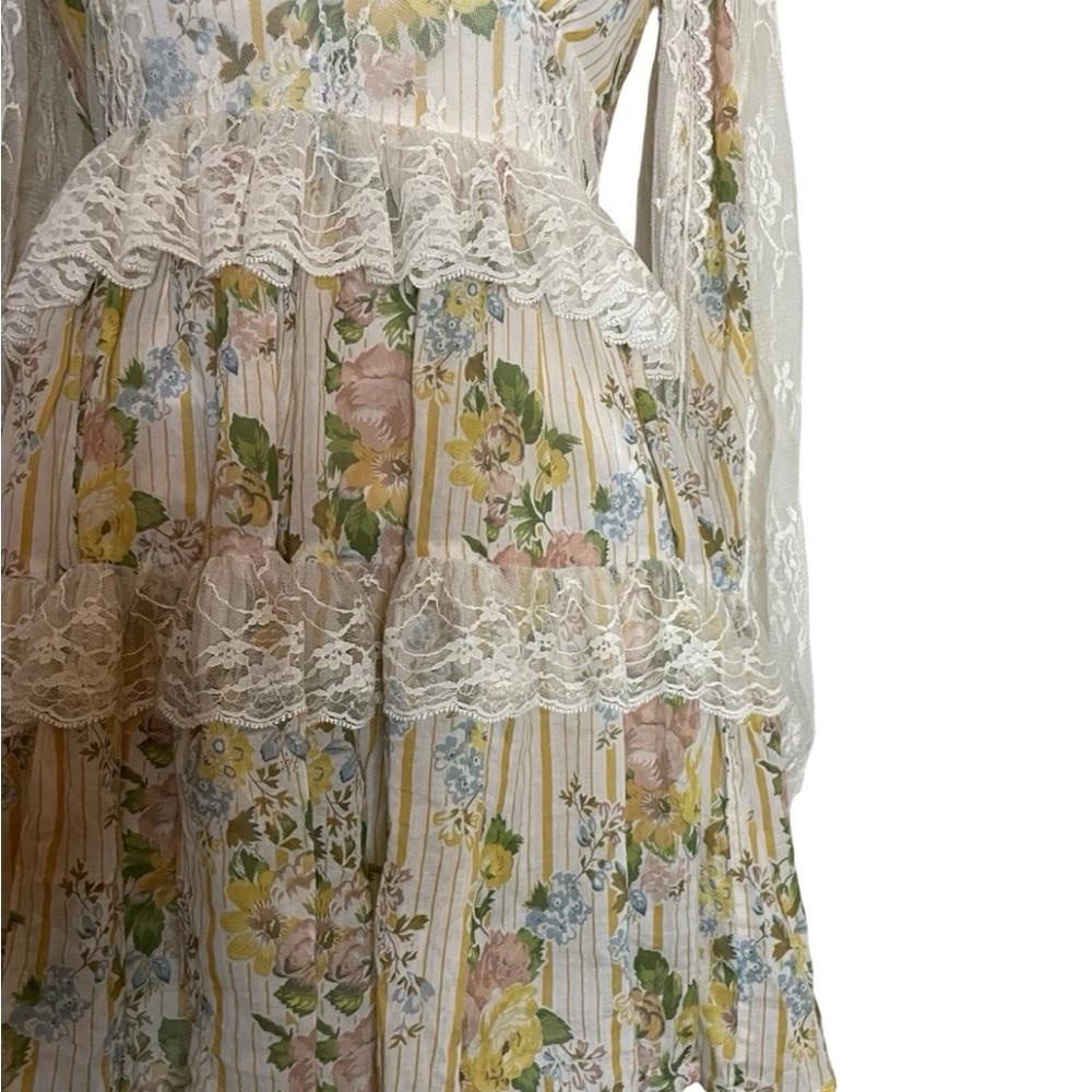 Spell and The Gypsy Collective Dress Women's Small Lace Yellow Boho Hippie - Picture 4 of 8